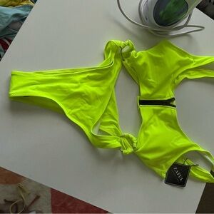 New connected highlighter yellow bikini with tags! $25 size 6 SOLD